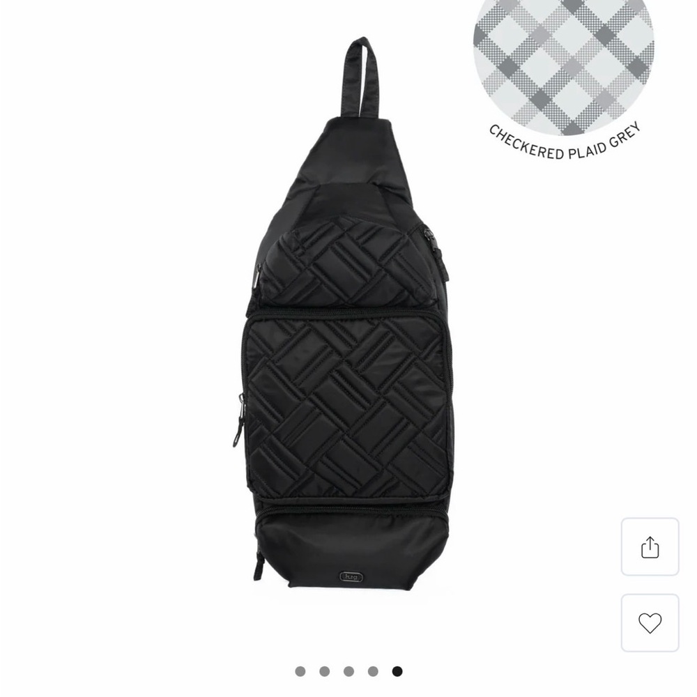 Lug Black Quilted Crossbody Bag “Hovercraft Sling back”